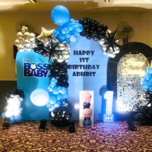 Premium Boss Baby Theme 1st Birthday Decoration now in Jaipur.