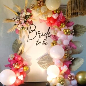 Luxury Bride To Be U-shape balloon décor in Jaipur ✨