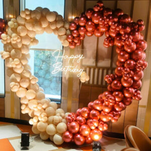 Elegant balloon heart setup ✨ Jaipur’s premium decor 🎉